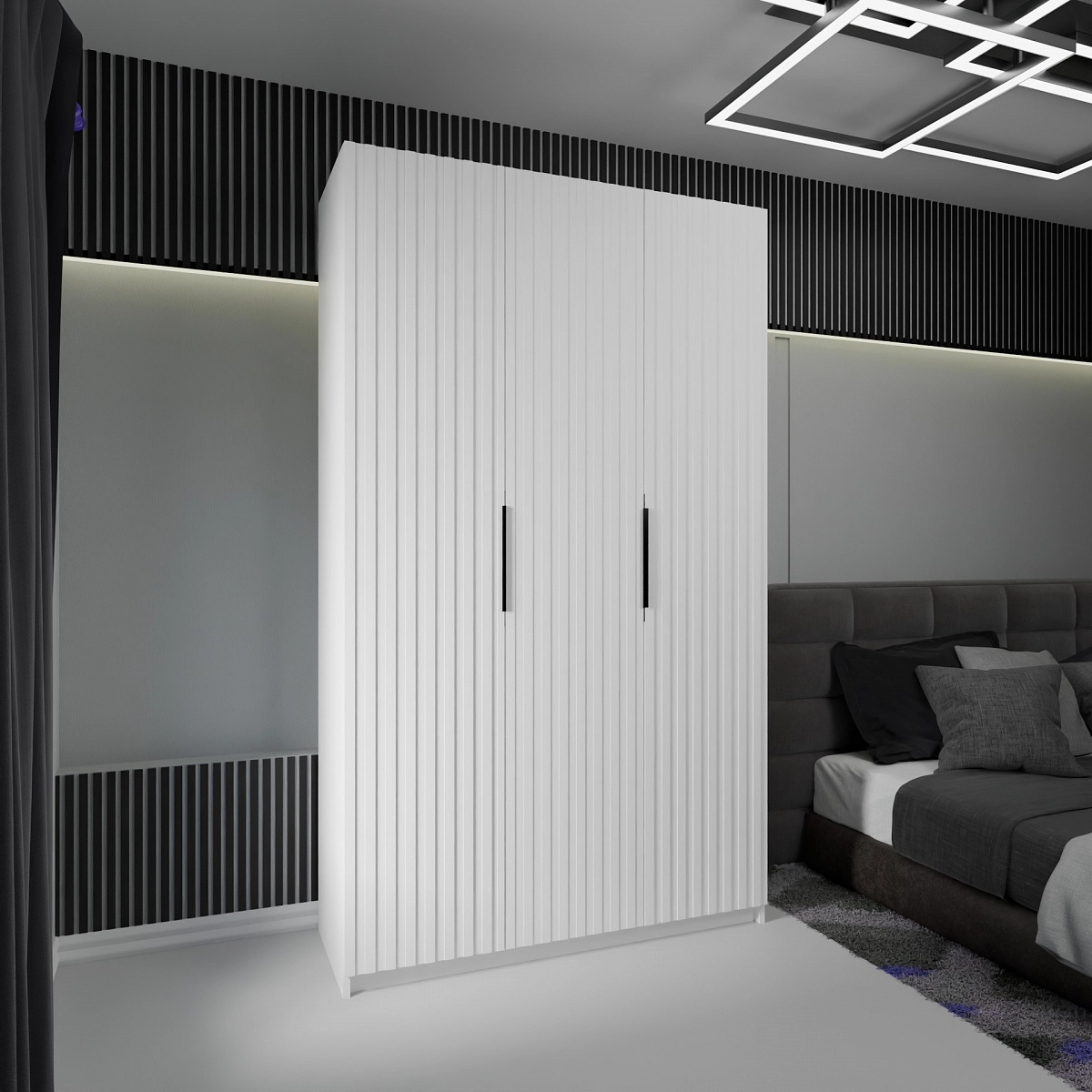 Шкаф рифленый Orion-3 Белый